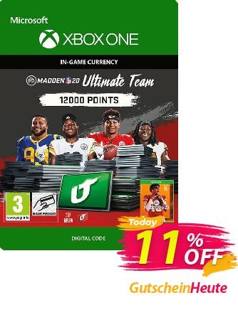 Madden NFL 20 12000 MUT Points Xbox One Coupon, discount Madden NFL 20 12000 MUT Points Xbox One Deal. Promotion: Madden NFL 20 12000 MUT Points Xbox One Exclusive Easter Sale offer 