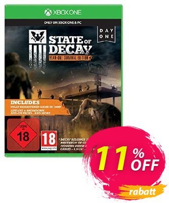 State of Decay: Year-One Survival Edition Xbox One - Digital Code discount coupon State of Decay: Year-One Survival Edition Xbox One - Digital Code Deal - State of Decay: Year-One Survival Edition Xbox One - Digital Code Exclusive Easter Sale offer 