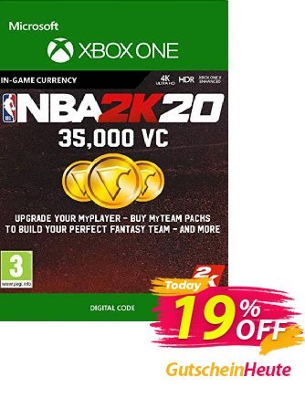 NBA 2K20: 35,000 VC Xbox One Gutschein NBA 2K20: 35,000 VC Xbox One Deal Aktion: NBA 2K20: 35,000 VC Xbox One Exclusive Easter Sale offer 