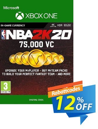 NBA 2K20: 75,000 VC Xbox One Gutschein NBA 2K20: 75,000 VC Xbox One Deal Aktion: NBA 2K20: 75,000 VC Xbox One Exclusive Easter Sale offer 