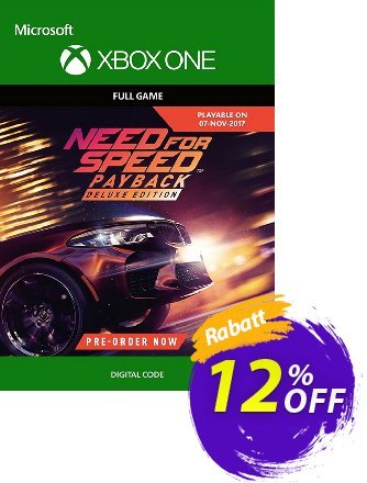 Need for Speed Payback Deluxe Edition Upgrade Xbox One Gutschein Need for Speed Payback Deluxe Edition Upgrade Xbox One Deal Aktion: Need for Speed Payback Deluxe Edition Upgrade Xbox One Exclusive Easter Sale offer 