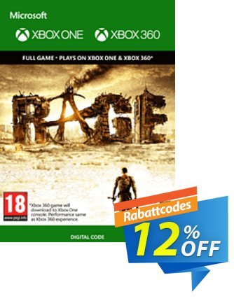 Rage Xbox 360 / Xbox One Coupon, discount Rage Xbox 360 / Xbox One Deal. Promotion: Rage Xbox 360 / Xbox One Exclusive Easter Sale offer 