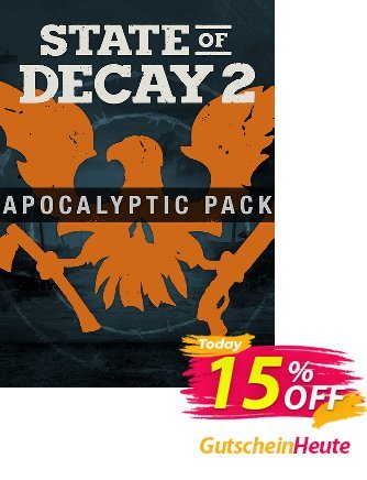 State of Decay 2 Apocalyptic Pack DLC Xbox One/PC Gutschein State of Decay 2 Apocalyptic Pack DLC Xbox One/PC Deal Aktion: State of Decay 2 Apocalyptic Pack DLC Xbox One/PC Exclusive Easter Sale offer 