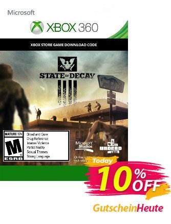 State of Decay Xbox 360 Coupon, discount State of Decay Xbox 360 Deal. Promotion: State of Decay Xbox 360 Exclusive Easter Sale offer 