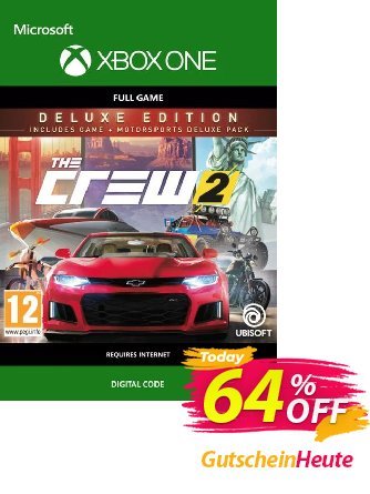 The Crew 2 Deluxe Edition Xbox One Coupon, discount The Crew 2 Deluxe Edition Xbox One Deal. Promotion: The Crew 2 Deluxe Edition Xbox One Exclusive Easter Sale offer 