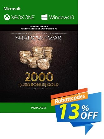 Middle-Earth: Shadow of War - 2200 Gold Xbox One Gutschein Middle-Earth: Shadow of War - 2200 Gold Xbox One Deal Aktion: Middle-Earth: Shadow of War - 2200 Gold Xbox One Exclusive Easter Sale offer 