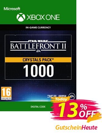 Star Wars Battlefront 2: 1000 Crystals Xbox One Gutschein Star Wars Battlefront 2: 1000 Crystals Xbox One Deal Aktion: Star Wars Battlefront 2: 1000 Crystals Xbox One Exclusive Easter Sale offer 