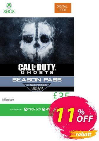 Xbox Live 35 GBP Gift Card: Call of Duty Ghosts Season Pass (Xbox 360/One) Coupon, discount Xbox Live 35 GBP Gift Card: Call of Duty Ghosts Season Pass (Xbox 360/One) Deal. Promotion: Xbox Live 35 GBP Gift Card: Call of Duty Ghosts Season Pass (Xbox 360/One) Exclusive Easter Sale offer 