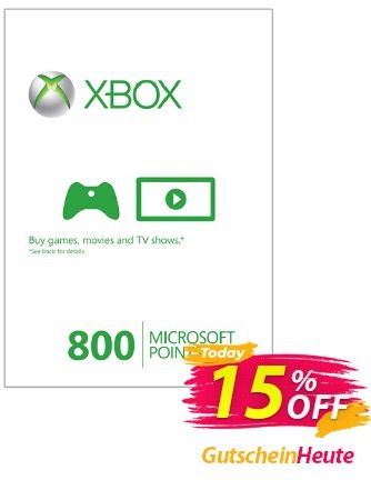 Xbox Live 800 Microsoft Points (Xbox 360) discount coupon Xbox Live 800 Microsoft Points (Xbox 360) Deal - Xbox Live 800 Microsoft Points (Xbox 360) Exclusive Easter Sale offer 