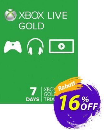7 Day Trial Xbox Live Gold Membership (Xbox One/360) Coupon, discount 7 Day Trial Xbox Live Gold Membership (Xbox One/360) Deal. Promotion: 7 Day Trial Xbox Live Gold Membership (Xbox One/360) Exclusive Easter Sale offer 