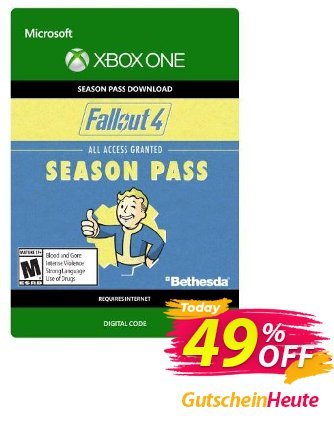 Fallout 4 Season Pass (Xbox One) Coupon, discount Fallout 4 Season Pass (Xbox One) Deal. Promotion: Fallout 4 Season Pass (Xbox One) Exclusive Easter Sale offer 
