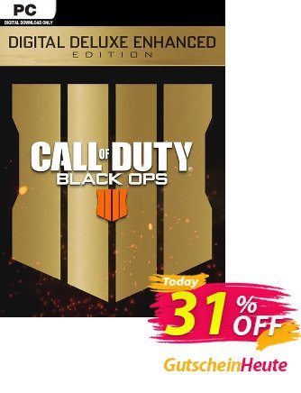Call of Duty - COD Black Ops 4 Deluxe Enhanced Edition PC - US  Gutschein Call of Duty (COD) Black Ops 4 Deluxe Enhanced Edition PC (US) Deal Aktion: Call of Duty (COD) Black Ops 4 Deluxe Enhanced Edition PC (US) Exclusive offer 
