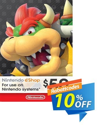 Nintendo eShop Card $50 (USA) discount coupon Nintendo eShop Card $50 (USA) Deal - Nintendo eShop Card $50 (USA) Exclusive Easter Sale offer 