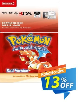 Pokemon Red Edition (UK) 3DS discount coupon Pokemon Red Edition (UK) 3DS Deal 2024 CDkeys - Pokemon Red Edition (UK) 3DS Exclusive Sale offer 