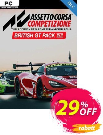Assetto Corsa Competizione - British GT Pack PC - DLC discount coupon Assetto Corsa Competizione - British GT Pack PC - DLC Deal 2024 CDkeys - Assetto Corsa Competizione - British GT Pack PC - DLC Exclusive Sale offer 