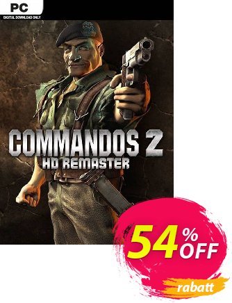 Commandos 2 - HD Remaster PC (EU) Coupon, discount Commandos 2 - HD Remaster PC (EU) Deal 2024 CDkeys. Promotion: Commandos 2 - HD Remaster PC (EU) Exclusive Sale offer 
