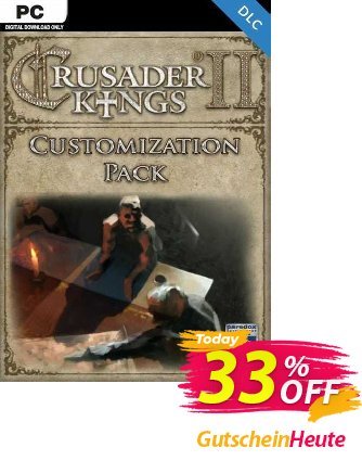 Crusader Kings II: Customization Pack PC - DLC Coupon, discount Crusader Kings II: Customization Pack PC - DLC Deal 2024 CDkeys. Promotion: Crusader Kings II: Customization Pack PC - DLC Exclusive Sale offer 