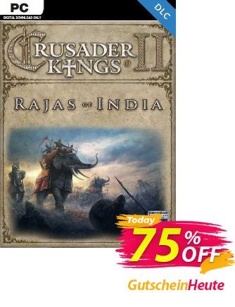 Crusader Kings II - Rajas of India PC - DLC Coupon, discount Crusader Kings II - Rajas of India PC - DLC Deal 2024 CDkeys. Promotion: Crusader Kings II - Rajas of India PC - DLC Exclusive Sale offer 