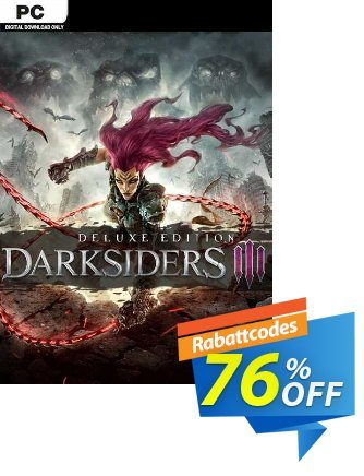 Darksiders 3 - Deluxe Edition PC (EU) Coupon, discount Darksiders 3 - Deluxe Edition PC (EU) Deal 2024 CDkeys. Promotion: Darksiders 3 - Deluxe Edition PC (EU) Exclusive Sale offer 