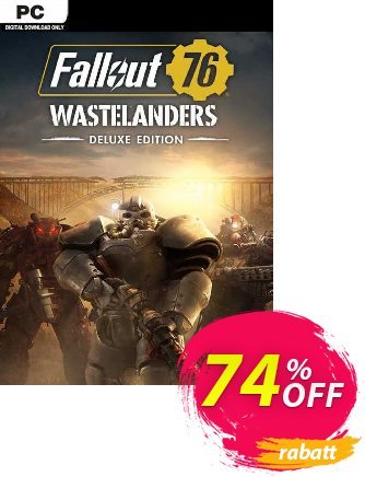 Fallout 76: Wastelanders Deluxe Edition PC (EMEA) Coupon, discount Fallout 76: Wastelanders Deluxe Edition PC (EMEA) Deal 2024 CDkeys. Promotion: Fallout 76: Wastelanders Deluxe Edition PC (EMEA) Exclusive Sale offer 