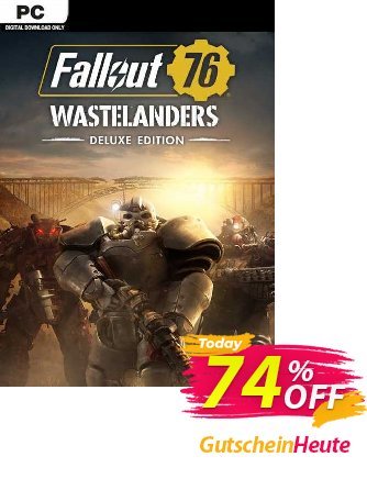 Fallout 76: Wastelanders Deluxe Edition PC - AUS/NZ  Gutschein Fallout 76: Wastelanders Deluxe Edition PC (AUS/NZ) Deal 2024 CDkeys Aktion: Fallout 76: Wastelanders Deluxe Edition PC (AUS/NZ) Exclusive Sale offer 