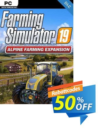Farming Simulator 19 - Alpine Farming PC - DLC Coupon, discount Farming Simulator 19 - Alpine Farming PC - DLC Deal 2024 CDkeys. Promotion: Farming Simulator 19 - Alpine Farming PC - DLC Exclusive Sale offer 
