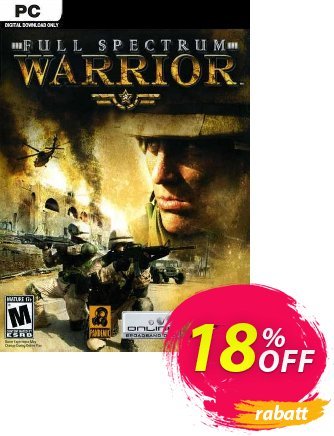 Full Spectrum Warrior PC Coupon, discount Full Spectrum Warrior PC Deal 2024 CDkeys. Promotion: Full Spectrum Warrior PC Exclusive Sale offer 