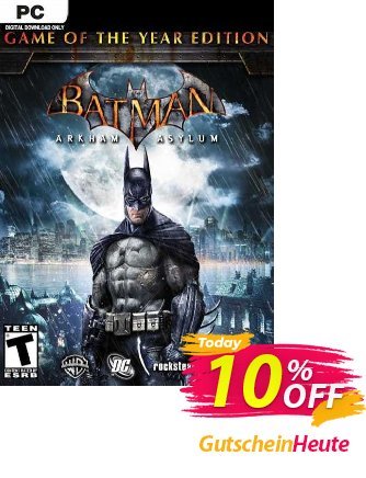 Batman Arkham Asylum Game of the Year Edition PC Coupon, discount Batman Arkham Asylum Game of the Year Edition PC Deal 2024 CDkeys. Promotion: Batman Arkham Asylum Game of the Year Edition PC Exclusive Sale offer 