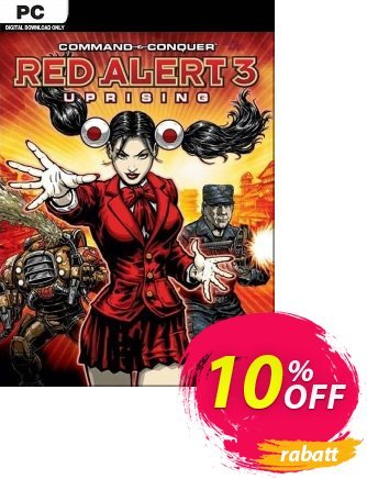 Command & Conquer Red Alert 3: Uprising PC Coupon, discount Command &amp; Conquer Red Alert 3: Uprising PC Deal 2024 CDkeys. Promotion: Command &amp; Conquer Red Alert 3: Uprising PC Exclusive Sale offer 