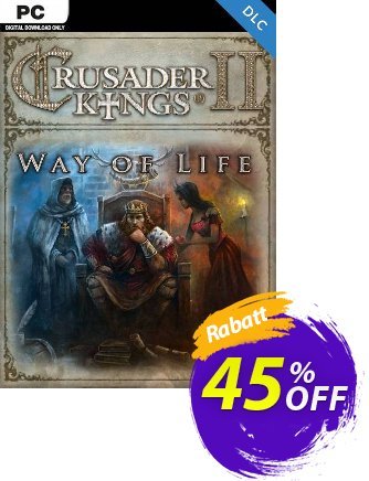 Crusader Kings II: Way of Life PC - DLC Coupon, discount Crusader Kings II: Way of Life PC - DLC Deal 2024 CDkeys. Promotion: Crusader Kings II: Way of Life PC - DLC Exclusive Sale offer 