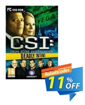 CSI: Crime Scene Investigation - Deadly Intent (PC) Coupon, discount CSI: Crime Scene Investigation - Deadly Intent (PC) Deal 2024 CDkeys. Promotion: CSI: Crime Scene Investigation - Deadly Intent (PC) Exclusive Sale offer 