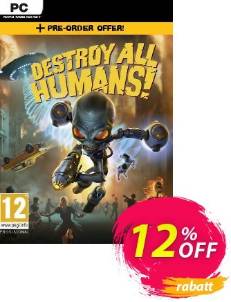 Destroy All Humans! PC + DLC Coupon, discount Destroy All Humans! PC + DLC Deal 2024 CDkeys. Promotion: Destroy All Humans! PC + DLC Exclusive Sale offer 