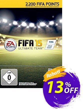 FIFA 15 2200 FUT Points PC Coupon, discount FIFA 15 2200 FUT Points PC Deal 2024 CDkeys. Promotion: FIFA 15 2200 FUT Points PC Exclusive Sale offer 