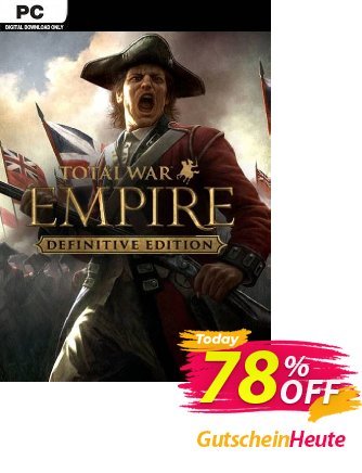 Total War: Empire - Definitive Edition PC (EU) discount coupon Total War: Empire - Definitive Edition PC (EU) Deal 2024 CDkeys - Total War: Empire - Definitive Edition PC (EU) Exclusive Sale offer 