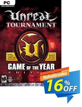 Unreal Tournament: Game of the Year Edition PC Coupon, discount Unreal Tournament: Game of the Year Edition PC Deal 2024 CDkeys. Promotion: Unreal Tournament: Game of the Year Edition PC Exclusive Sale offer 