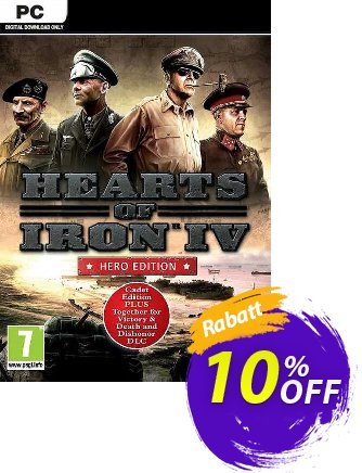 Hearts of Iron IV Hero Edition PC discount coupon Hearts of Iron IV Hero Edition PC Deal 2024 CDkeys - Hearts of Iron IV Hero Edition PC Exclusive Sale offer 