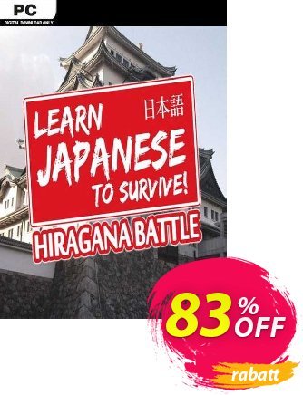 Learn Japanese To Survive! Hiragana Battle PC (EN) Coupon, discount Learn Japanese To Survive! Hiragana Battle PC (EN) Deal 2024 CDkeys. Promotion: Learn Japanese To Survive! Hiragana Battle PC (EN) Exclusive Sale offer 