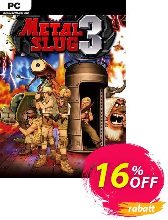 METAL SLUG 3 PC Coupon, discount METAL SLUG 3 PC Deal 2024 CDkeys. Promotion: METAL SLUG 3 PC Exclusive Sale offer 