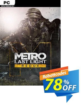 Metro Last Light Redux PC Coupon, discount Metro Last Light Redux PC Deal 2024 CDkeys. Promotion: Metro Last Light Redux PC Exclusive Sale offer 