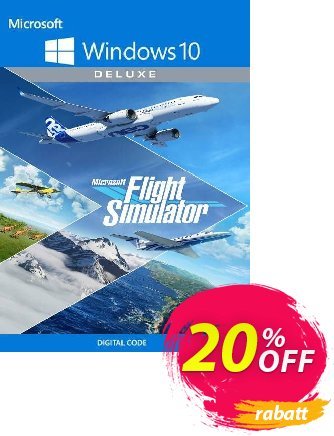 Microsoft Flight Simulator: Deluxe Edition - Windows 10 PC (UK) Coupon, discount Microsoft Flight Simulator: Deluxe Edition - Windows 10 PC (UK) Deal 2024 CDkeys. Promotion: Microsoft Flight Simulator: Deluxe Edition - Windows 10 PC (UK) Exclusive Sale offer 