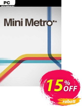 Mini Metro PC Coupon, discount Mini Metro PC Deal 2024 CDkeys. Promotion: Mini Metro PC Exclusive Sale offer 