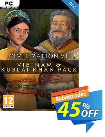 Sid Meier’s Civilization VI - Vietnam & Kublai Khan Civilization & Scenario Pack PC DLC (Epic) discount coupon Sid Meier’s Civilization VI - Vietnam &amp; Kublai Khan Civilization &amp; Scenario Pack PC DLC (Epic) Deal 2024 CDkeys - Sid Meier’s Civilization VI - Vietnam &amp; Kublai Khan Civilization &amp; Scenario Pack PC DLC (Epic) Exclusive Sale offer 