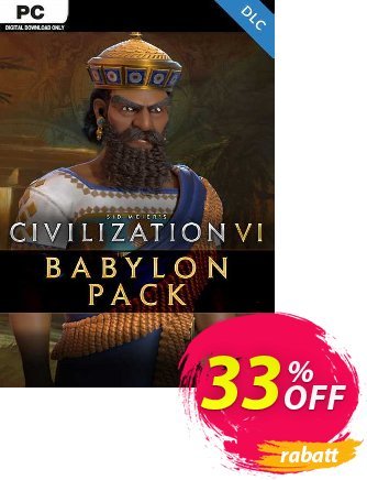 Sid Meier&#039;s Civilization VI: Babylon Pack PC - DLC discount coupon Sid Meier&#039;s Civilization VI: Babylon Pack PC - DLC Deal 2024 CDkeys - Sid Meier&#039;s Civilization VI: Babylon Pack PC - DLC Exclusive Sale offer 