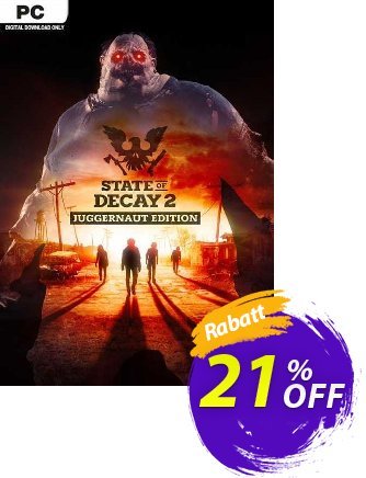 State of Decay 2: Juggernaut Edition PC (EU) Coupon, discount State of Decay 2: Juggernaut Edition PC (EU) Deal 2024 CDkeys. Promotion: State of Decay 2: Juggernaut Edition PC (EU) Exclusive Sale offer 