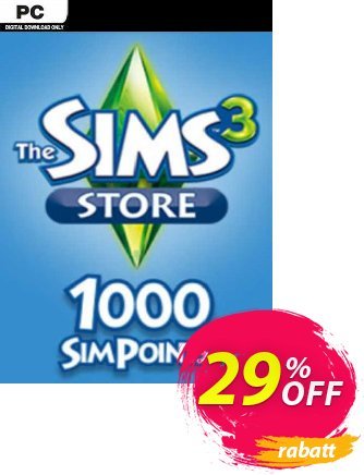 The Sims 3 - 1000 SimPoints PC Gutschein The Sims 3 - 1000 SimPoints PC Deal 2024 CDkeys Aktion: The Sims 3 - 1000 SimPoints PC Exclusive Sale offer 