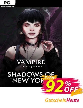 Vampire: The Masquerade - Shadows of New York PC Coupon, discount Vampire: The Masquerade - Shadows of New York PC Deal 2024 CDkeys. Promotion: Vampire: The Masquerade - Shadows of New York PC Exclusive Sale offer 