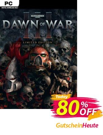 Warhammer 40,000 Dawn of War III Limited Edition PC - EU  Gutschein Warhammer 40,000 Dawn of War III Limited Edition PC (EU) Deal 2024 CDkeys Aktion: Warhammer 40,000 Dawn of War III Limited Edition PC (EU) Exclusive Sale offer 