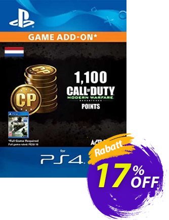 Call of Duty Modern Warfare - 1100 Points PS4 (Netherlands) discount coupon Call of Duty Modern Warfare - 1100 Points PS4 (Netherlands) Deal 2024 CDkeys - Call of Duty Modern Warfare - 1100 Points PS4 (Netherlands) Exclusive Sale offer 