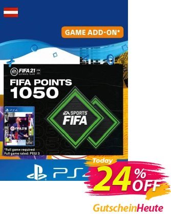 FIFA 21 Ultimate Team 1050 Points Pack PS4/PS5 (Austria) discount coupon FIFA 21 Ultimate Team 1050 Points Pack PS4/PS5 (Austria) Deal 2024 CDkeys - FIFA 21 Ultimate Team 1050 Points Pack PS4/PS5 (Austria) Exclusive Sale offer 