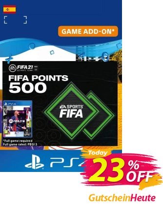 FIFA 21 Ultimate Team 500 Points Pack PS4/PS5 (Spain) discount coupon FIFA 21 Ultimate Team 500 Points Pack PS4/PS5 (Spain) Deal 2024 CDkeys - FIFA 21 Ultimate Team 500 Points Pack PS4/PS5 (Spain) Exclusive Sale offer 